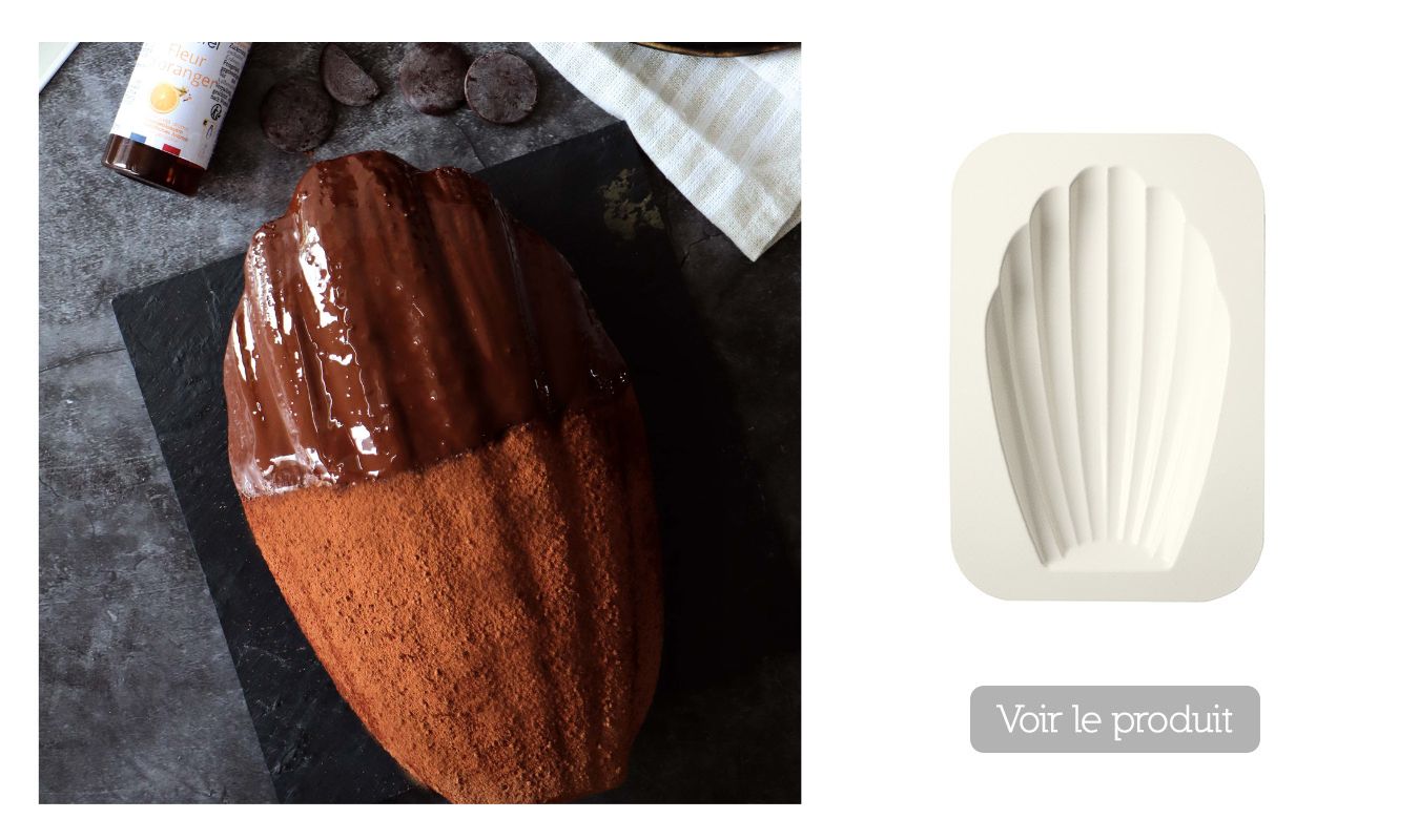 Recette madeleine XXL tout choco avec moule métal - ScrapCooking